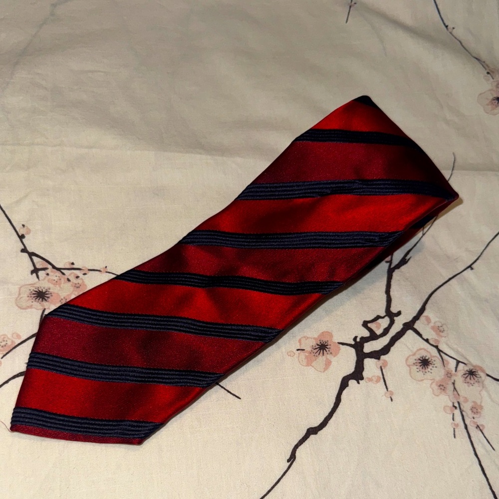 Loden-Frey Silk Elegant Red Striped Men's Tie
